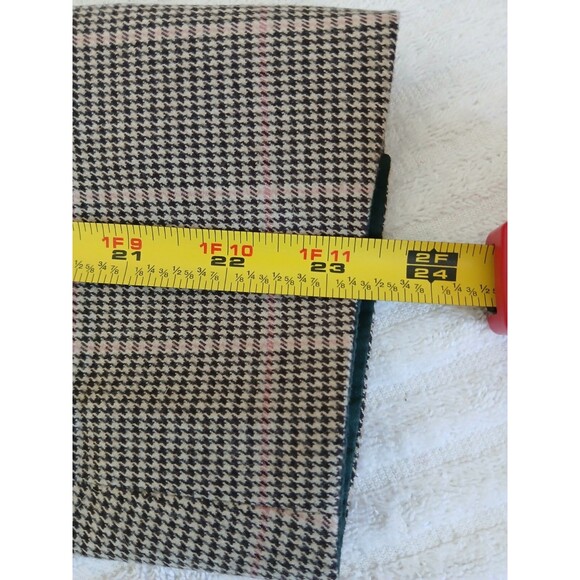 ENOR Womens Beige Plaid Double Breasted Blazer F  Career Office Chic Look - Picture 16 of 16